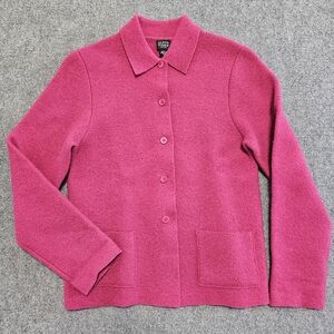 Eileen Fisher Pink Blazer with Classic Design and Long Sleeves